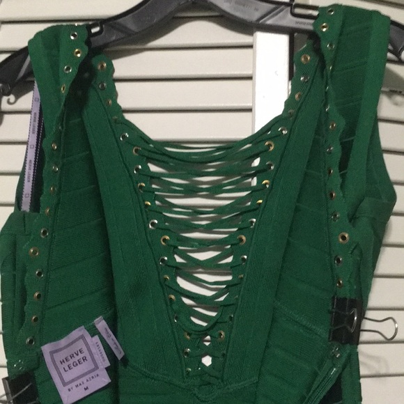 SOLD Herve Leger Lace-Up Bandage Dress - Picture 8 of 8